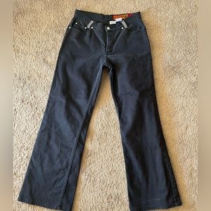 COPY - Lawman Western Black Studded Wide Leg Straight Jean Size 7